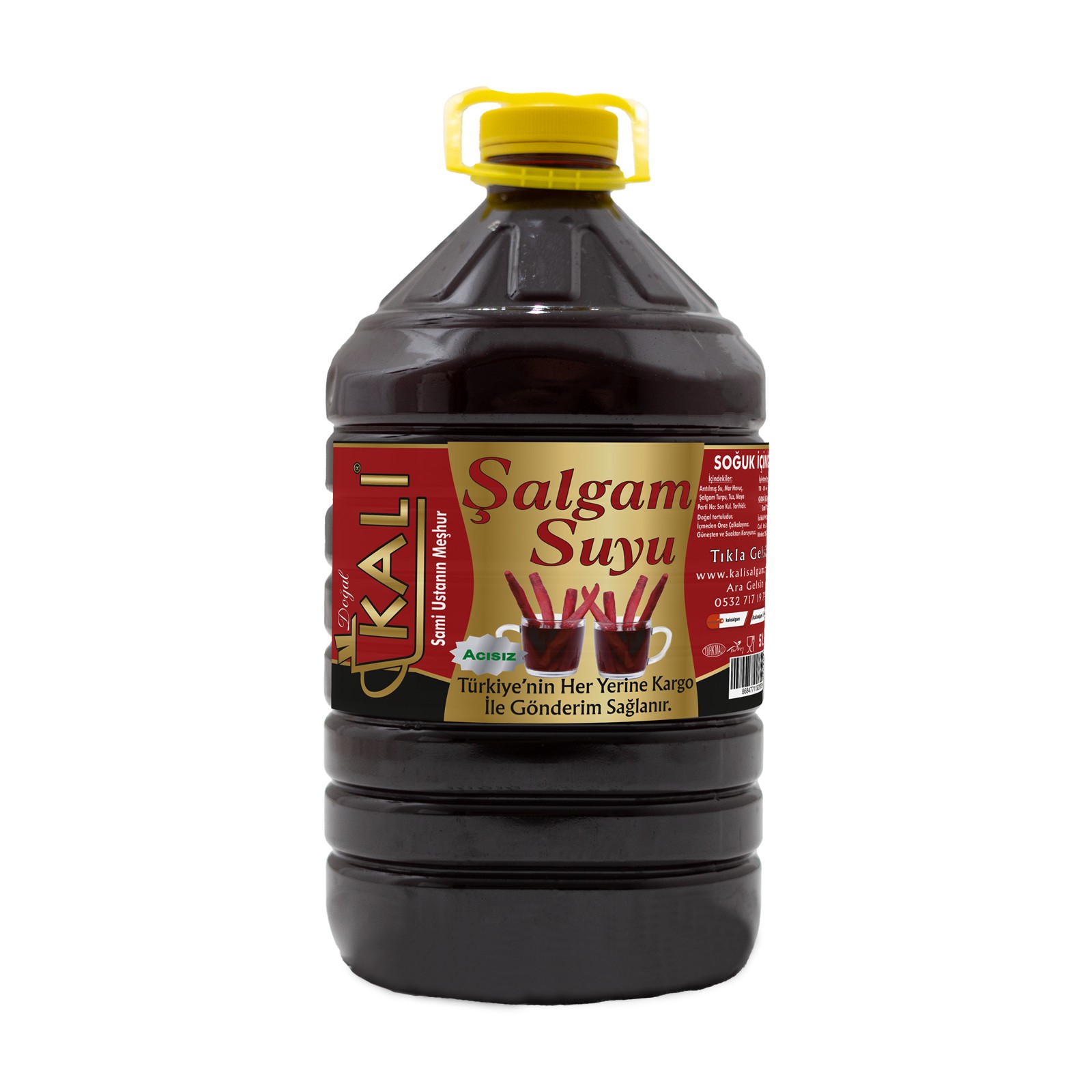 Kalı Şalgam Ev Yapımı Şalgam Suyu (5 lt.) (Acısız-Taneli) (Acı Sosu Yanında)