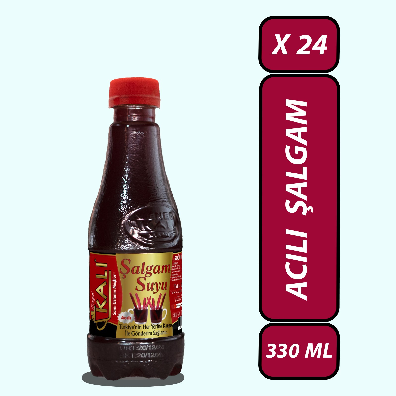 Kalı Şalgam Ev Yapımı Şalgam Suyu (330 cc x 24 ad.) (Acılı)