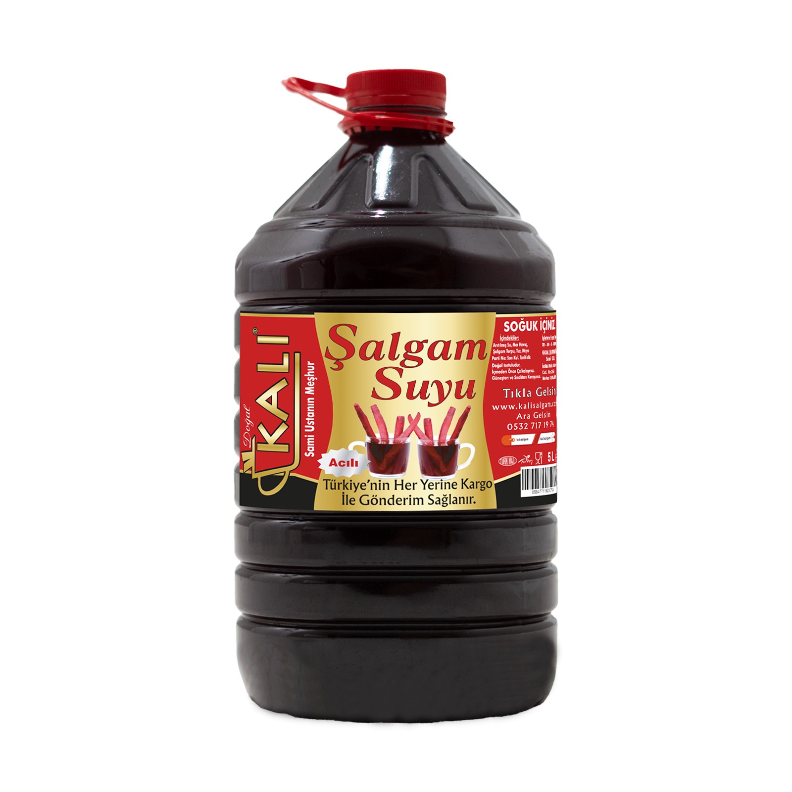 Kalı Şalgam Ev Yapımı Şalgam Suyu (5 lt.) (Acılı-Tanesiz)