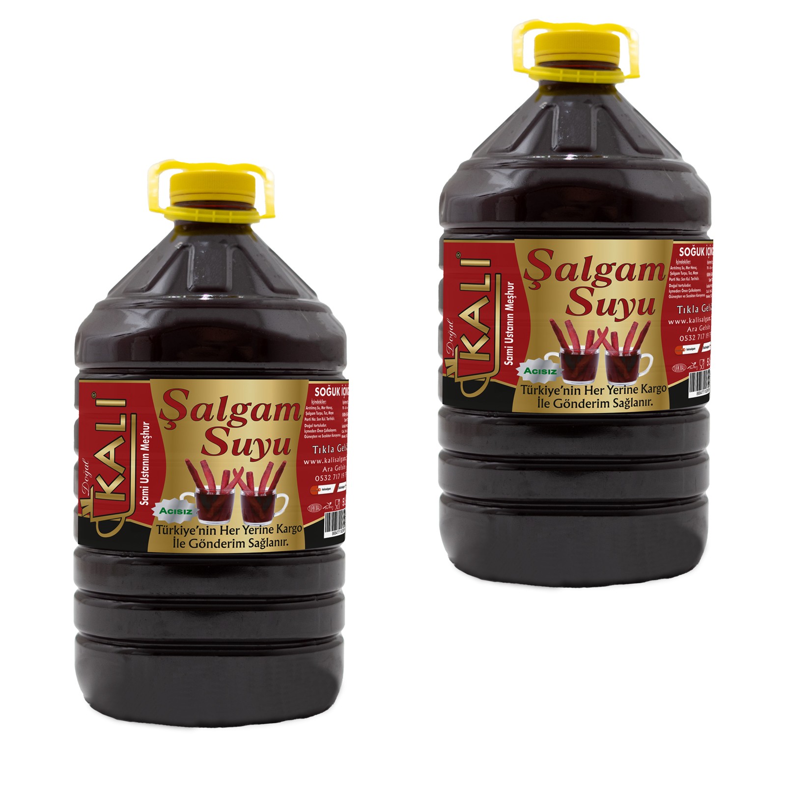 Kalı Şalgam Ev Yapımı Şalgam Suyu (2 ad. 5 lt.) (Acısız-Taneli) (Acı Sosu Yanında)