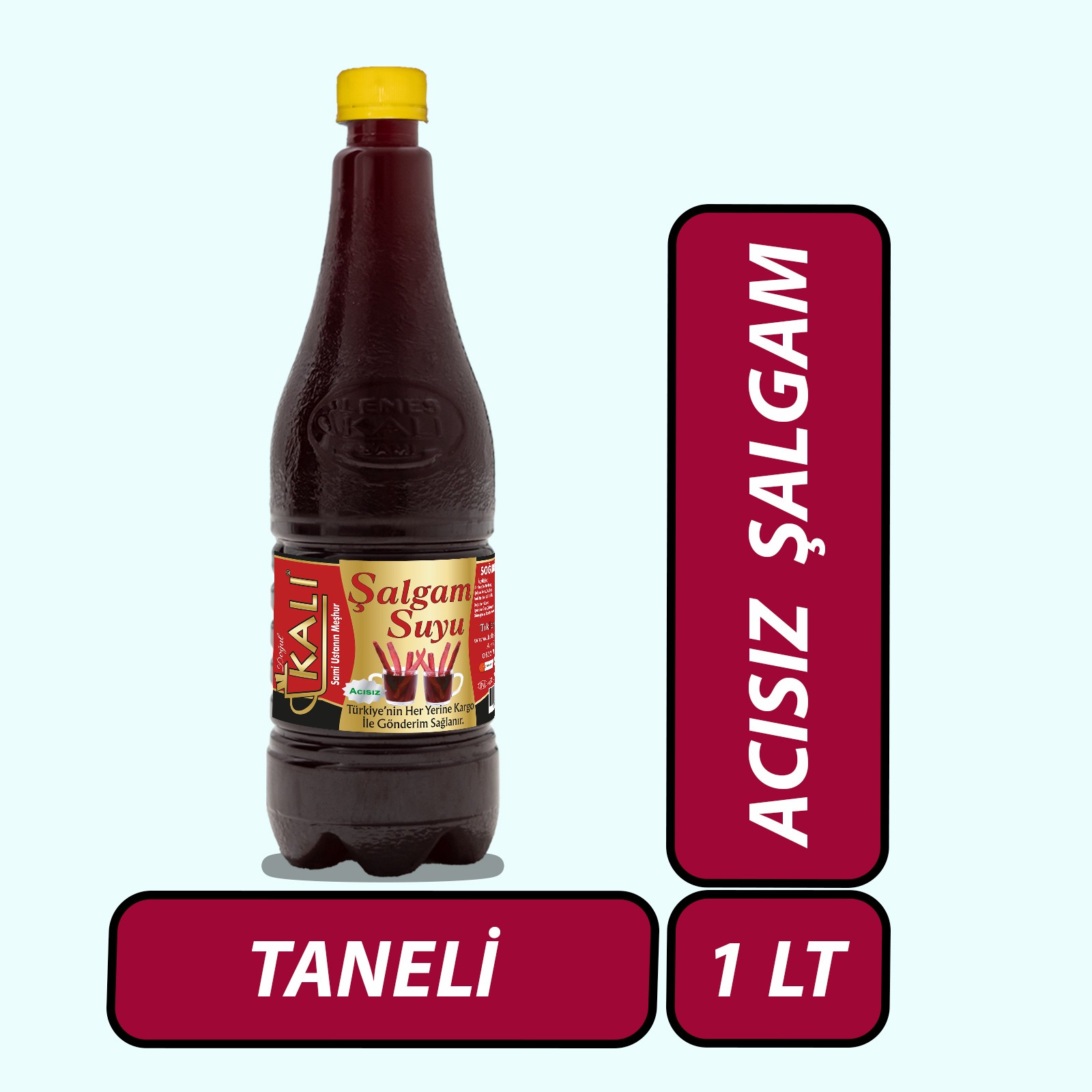 Kalı Şalgam Ev Yapımı Şalgam Suyu (1 lt.) (Acısız-Taneli) (Acı Sosu Yanında)