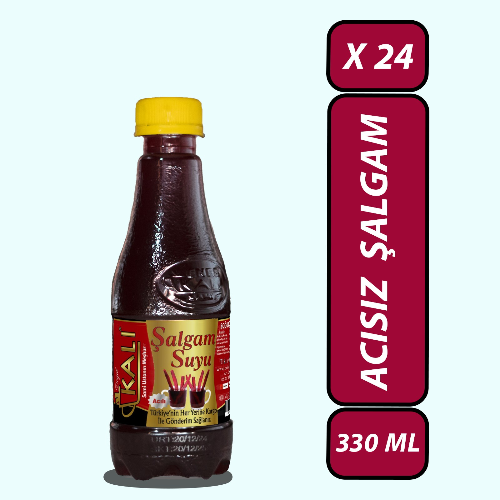 Kalı Şalgam Ev Yapımı Şalgam Suyu (330 cc x 24 ad.) (Acısız)