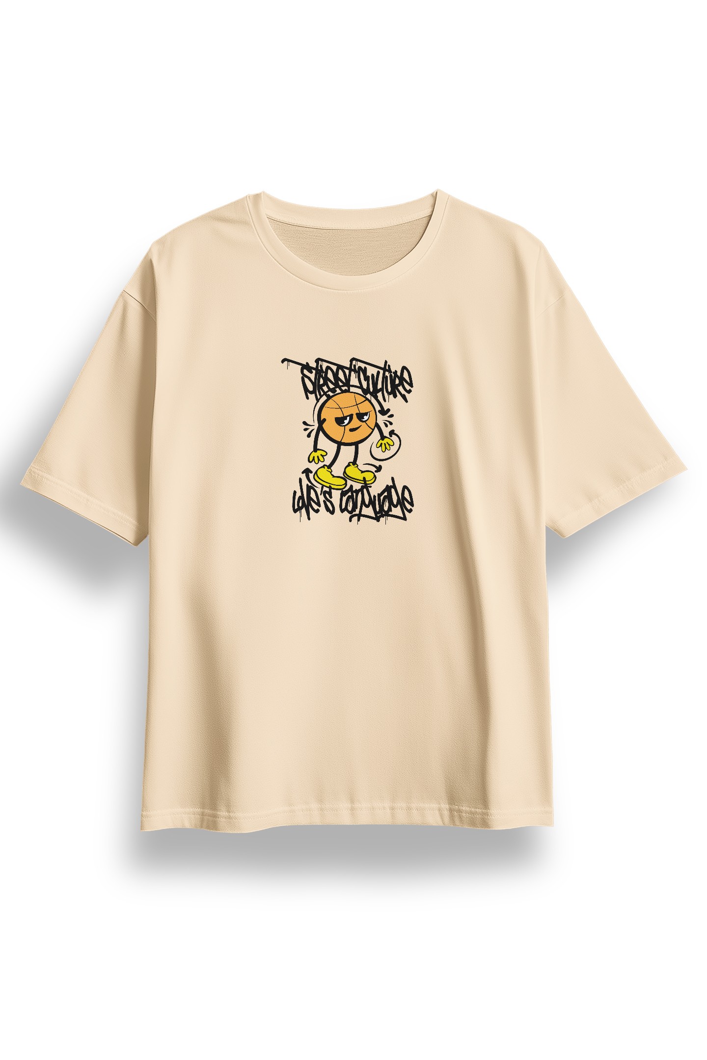 Oversize Street Culture Baskılı Tshirt