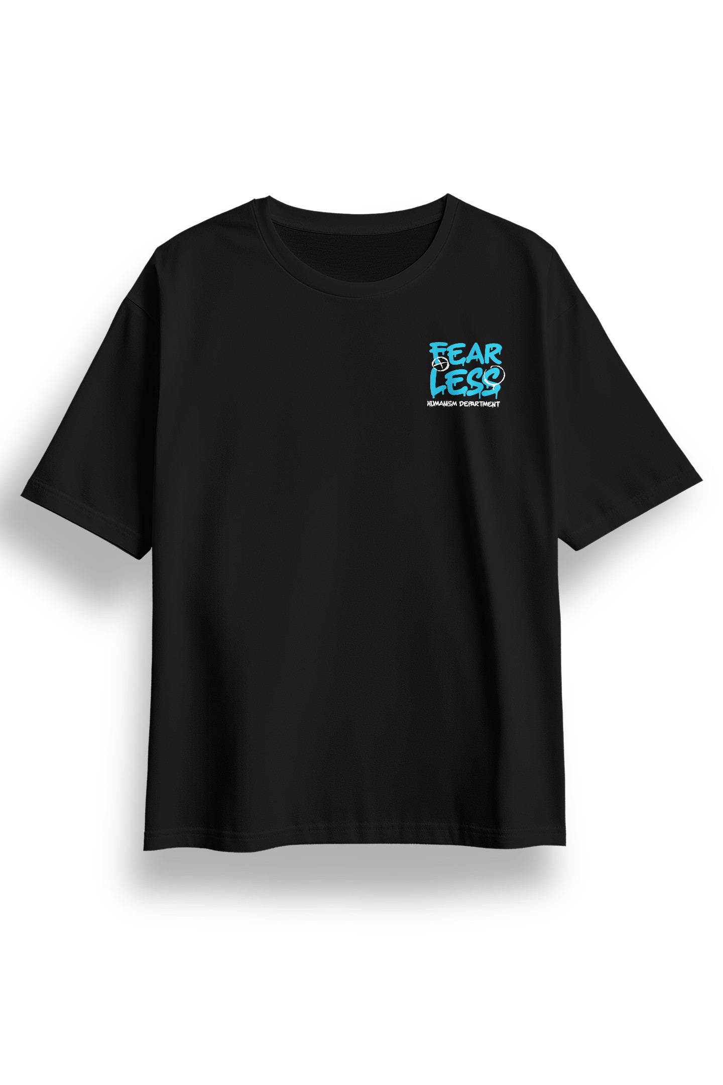 Oversize Fearless Baskılı Tshirt 