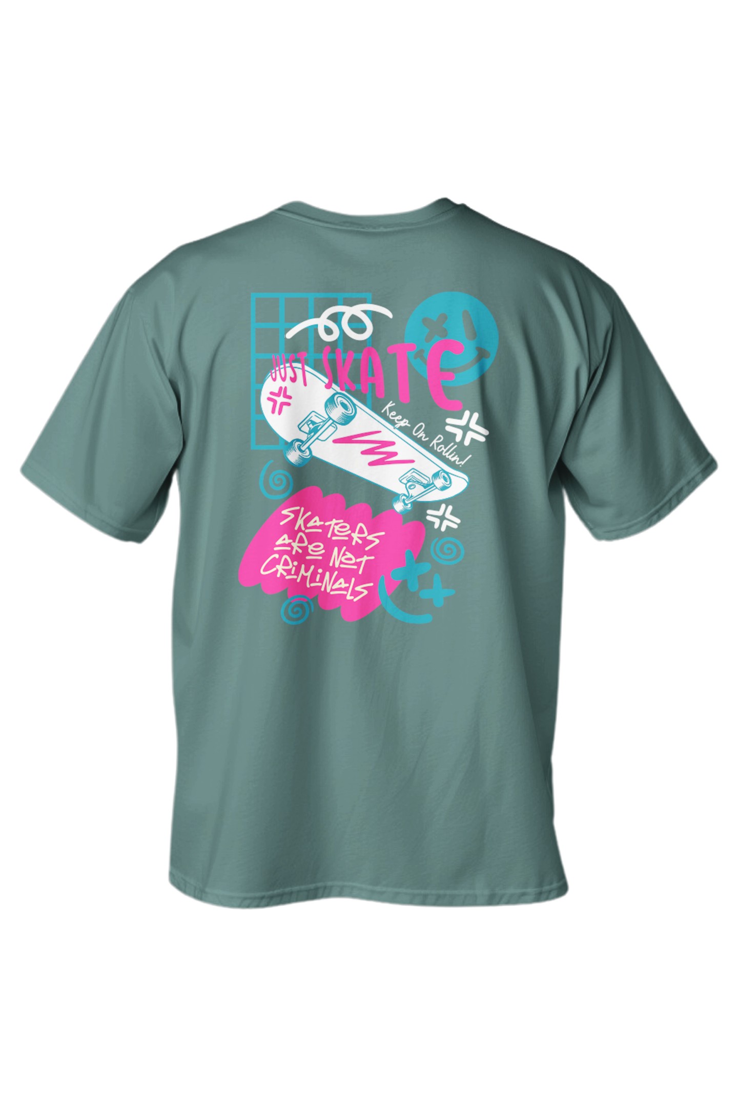 Regular Just Skate Baskılı T-Shirt