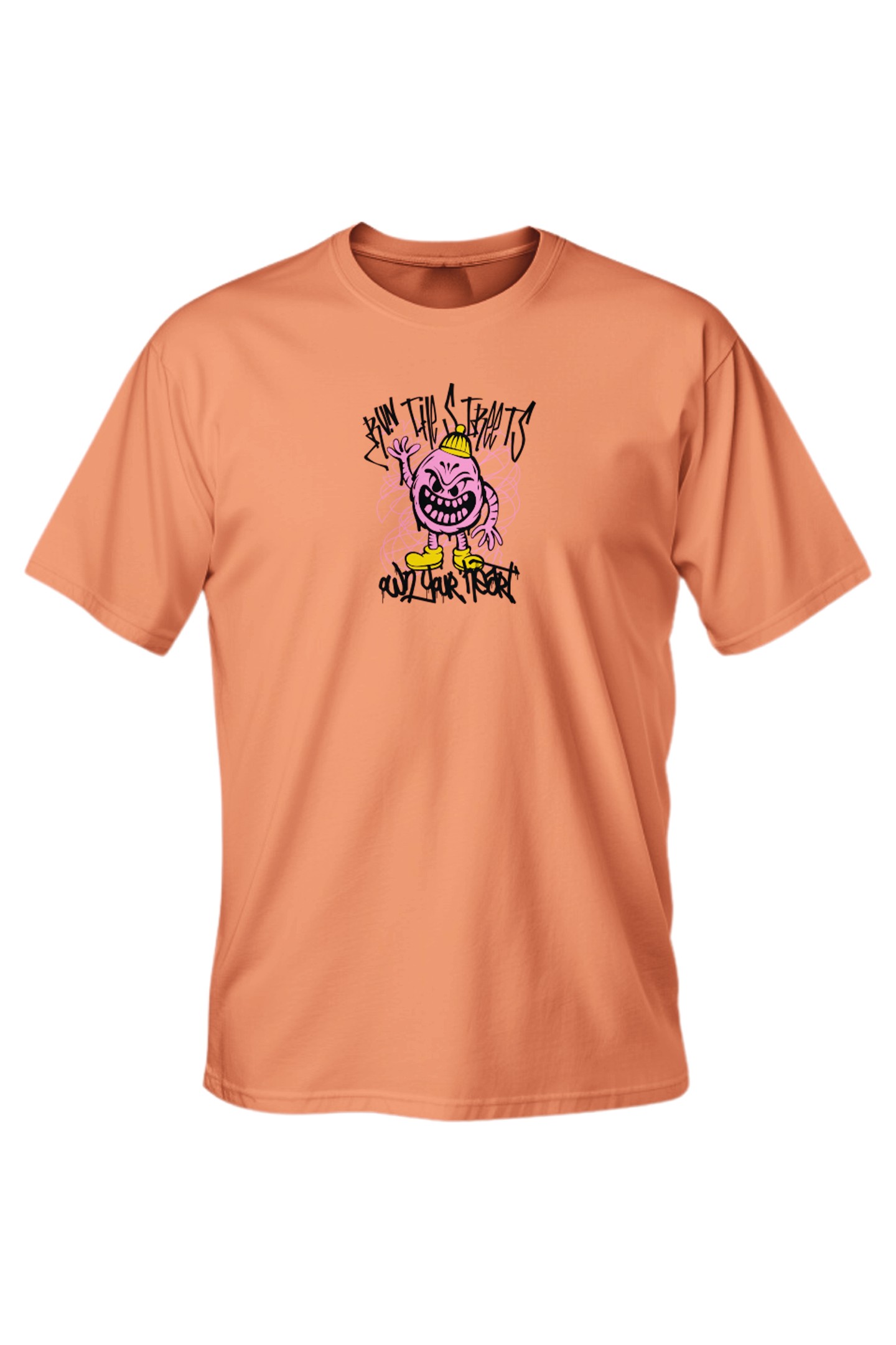 Regular Run The Streets Baskılı T-Shirt