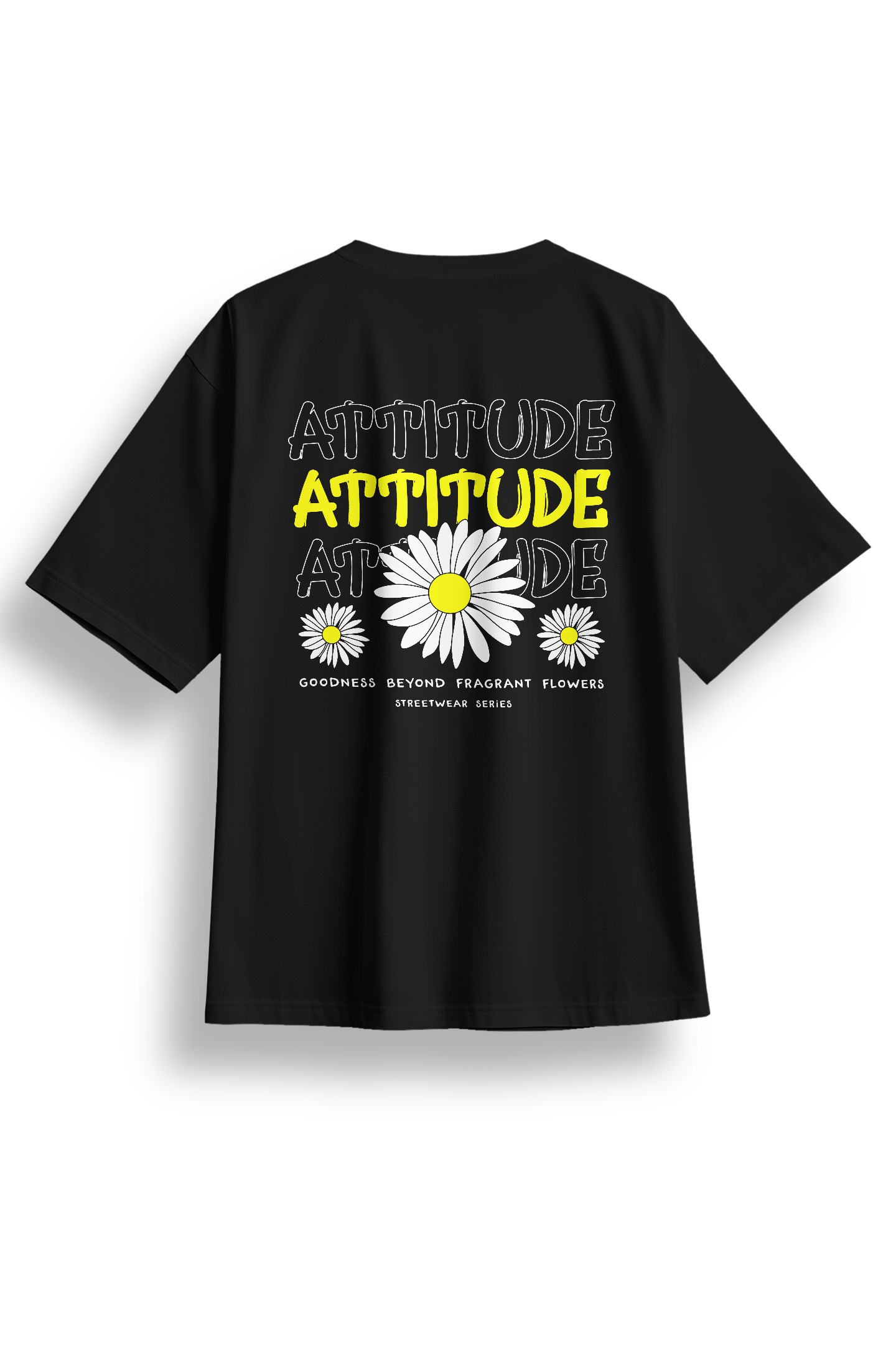 Oversize Attitude Baskılı Tshirt