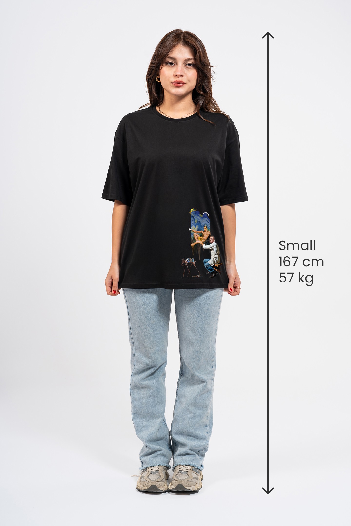 Oversize Dali Baskılı Tshirt