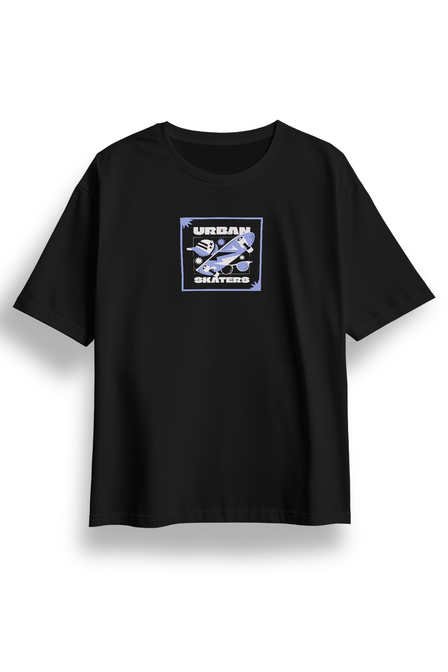 Oversize Urban Skaters Baskılı Tshirt
