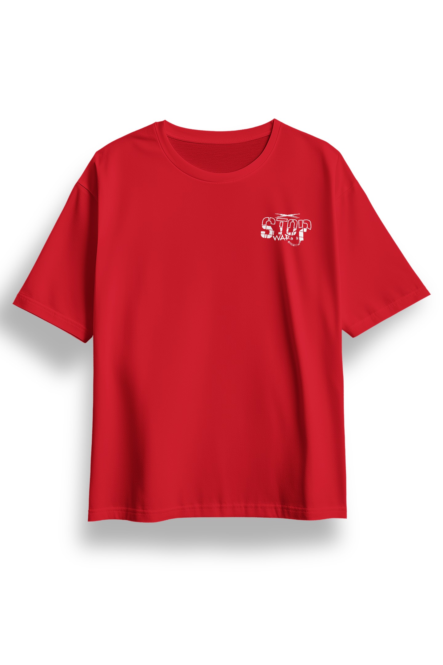 Oversize Stop War Baskılı Tshirt
