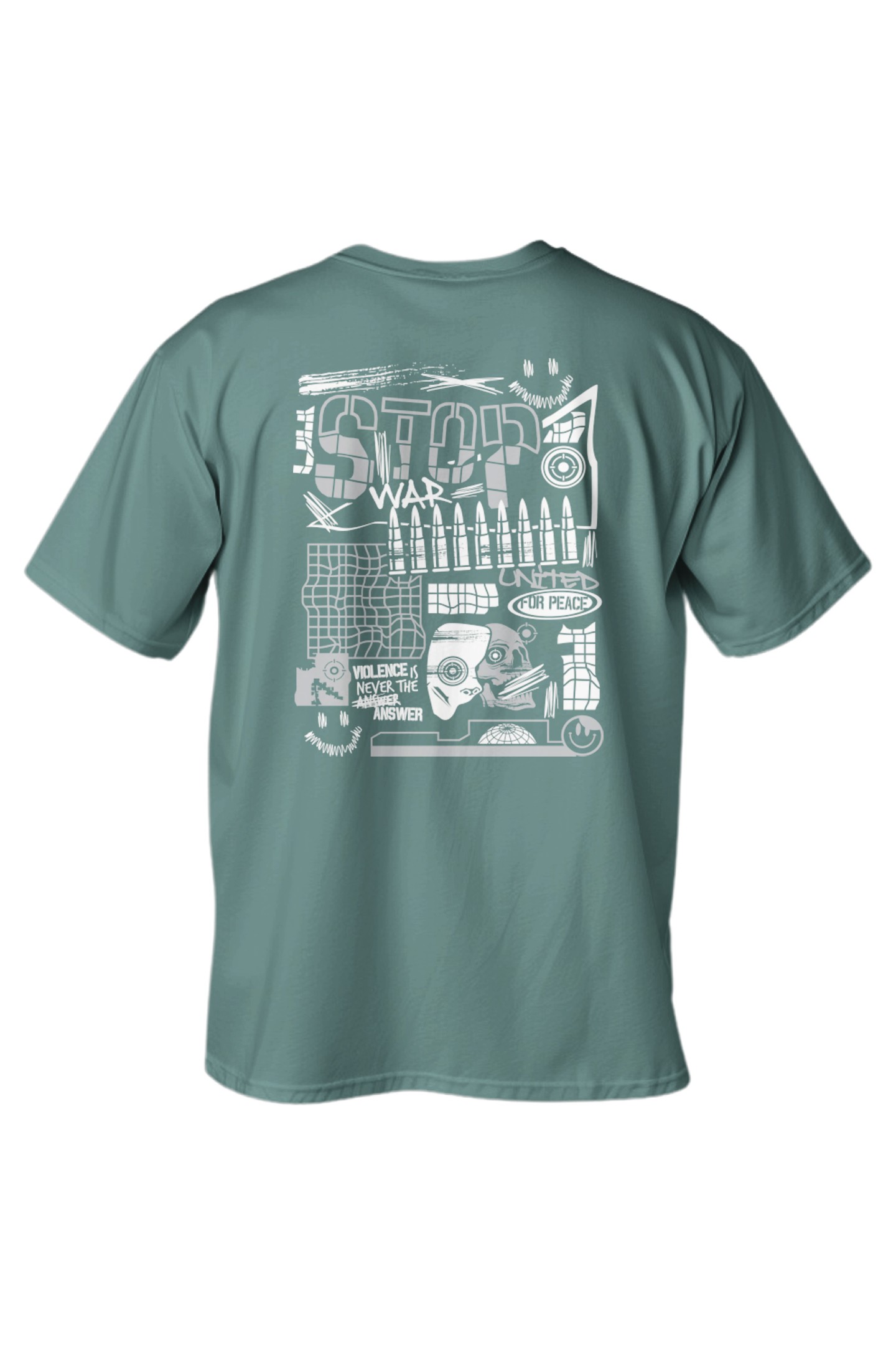Regular Stop War Baskılı T-Shirt