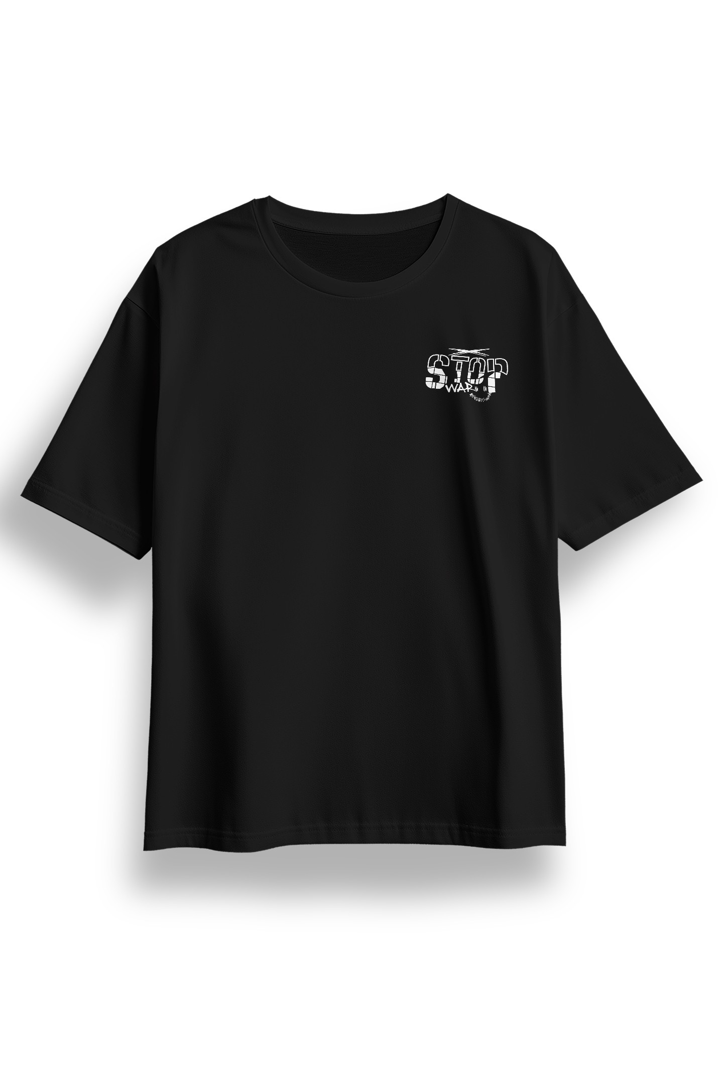 Oversize Stop War Baskılı Tshirt