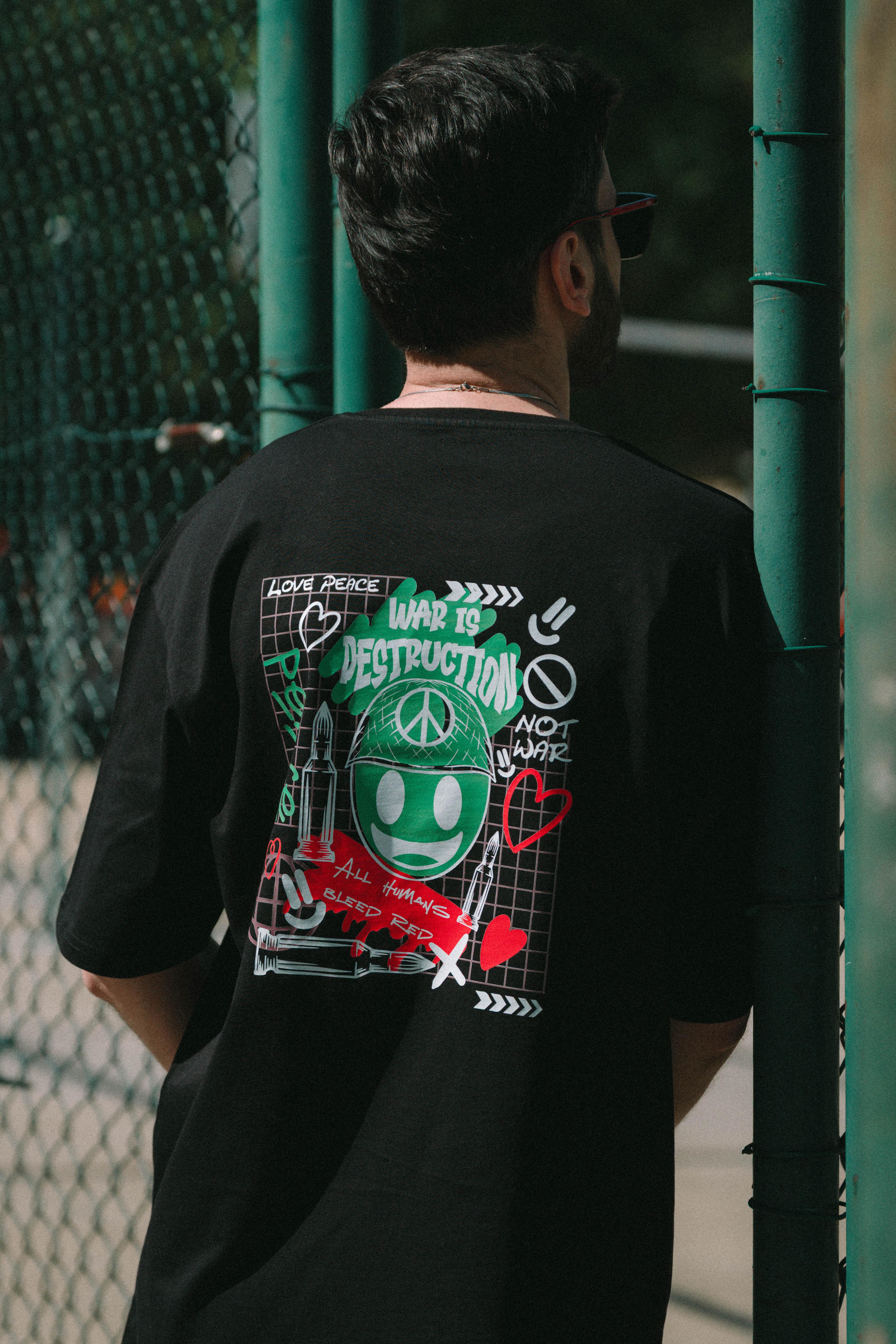 Regular Destruction Baskılı T-Shirt