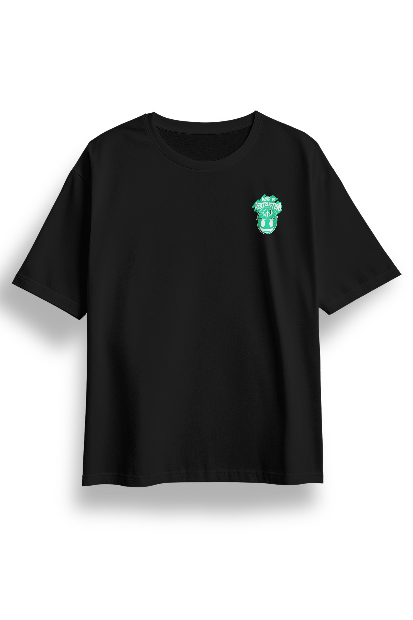Oversize Destruction Baskılı Tshirt