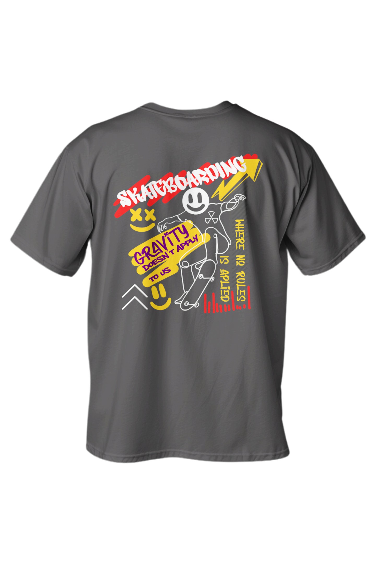 Regular Skateboarding Baskılı T-Shirt