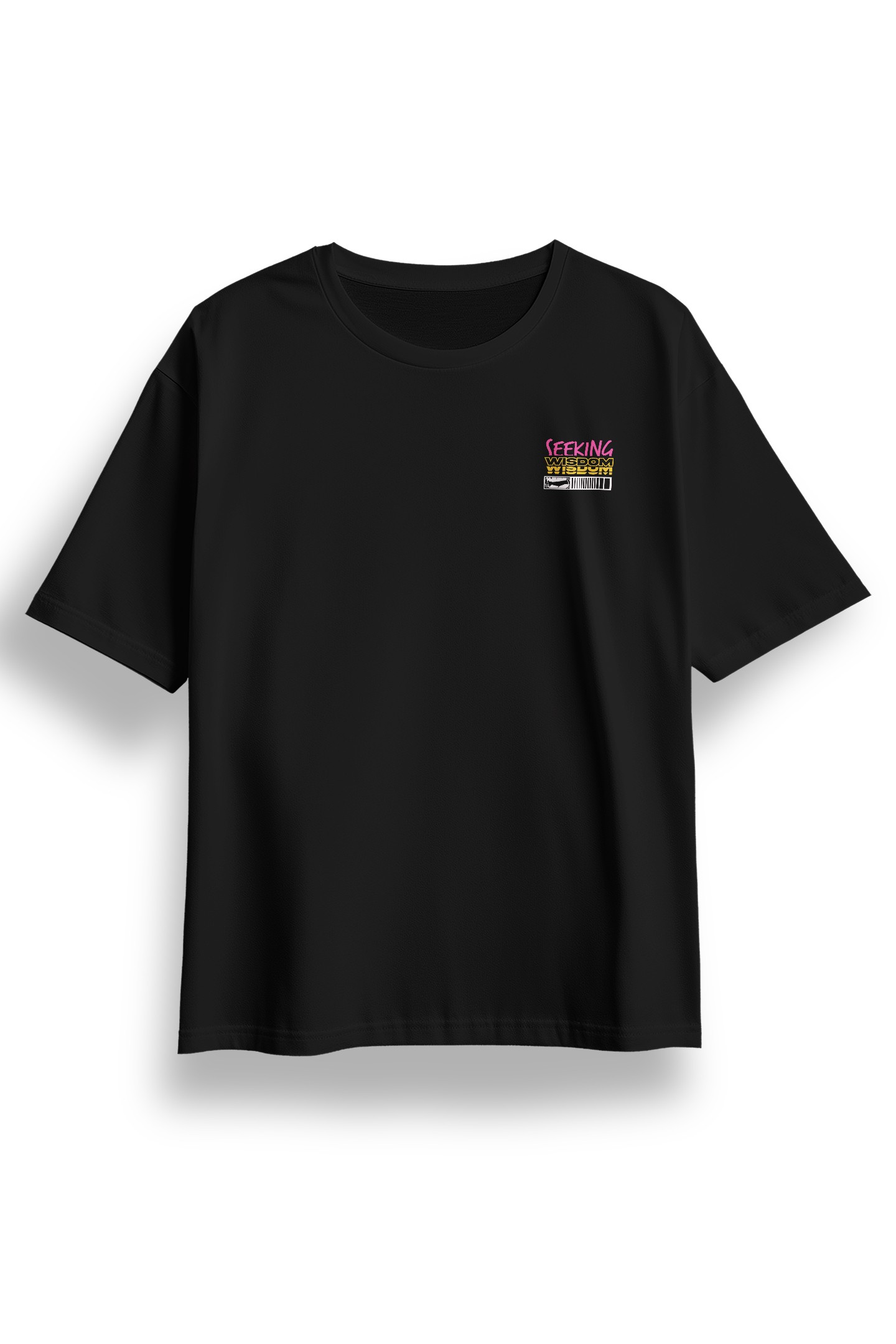 Oversize Seeking Baskılı Tshirt