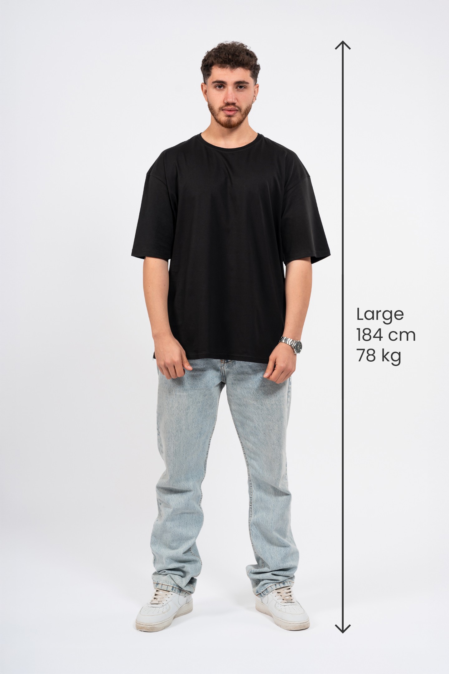 Oversize Rebel Baskılı Tshirt