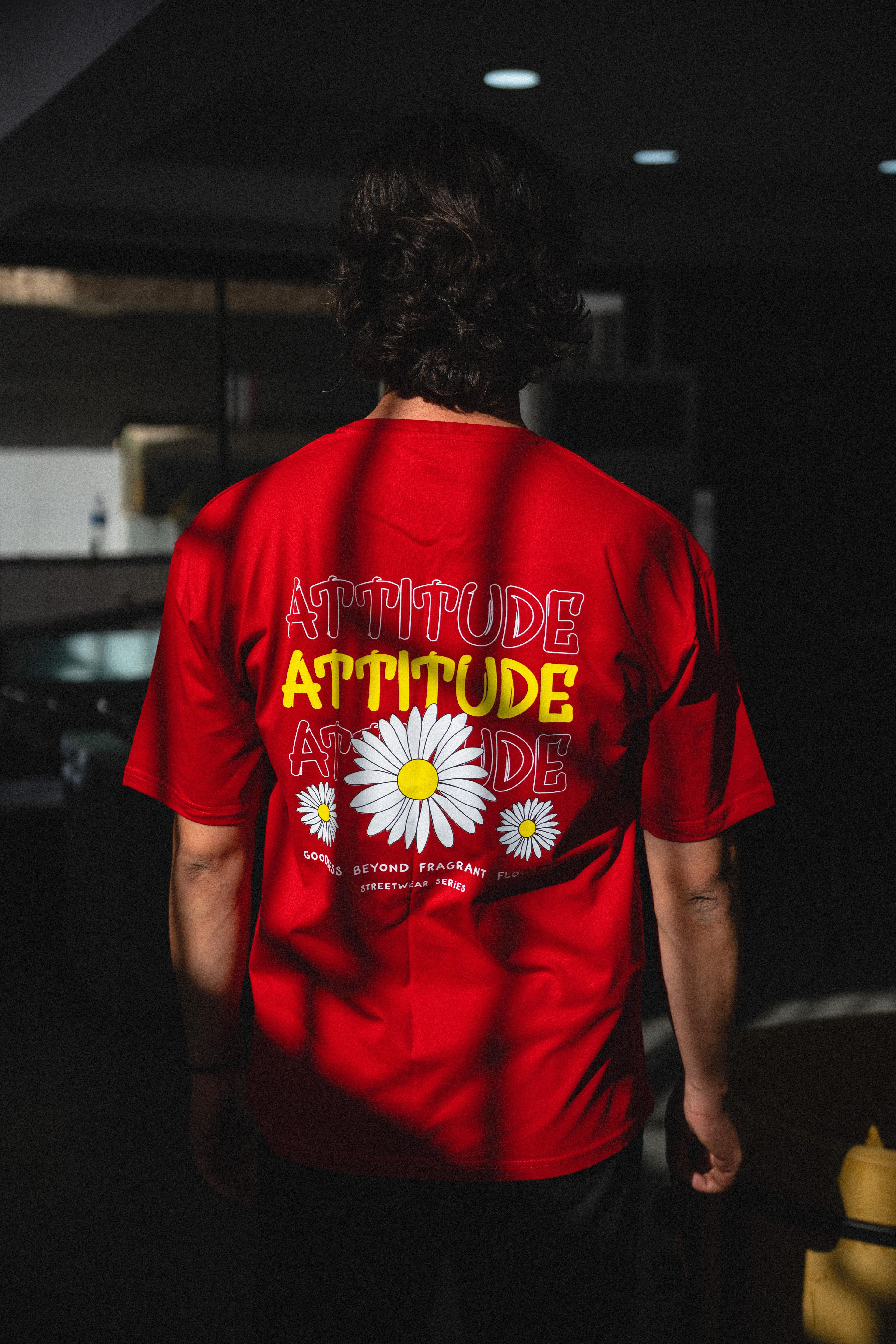 Oversize Attitude Baskılı Tshirt