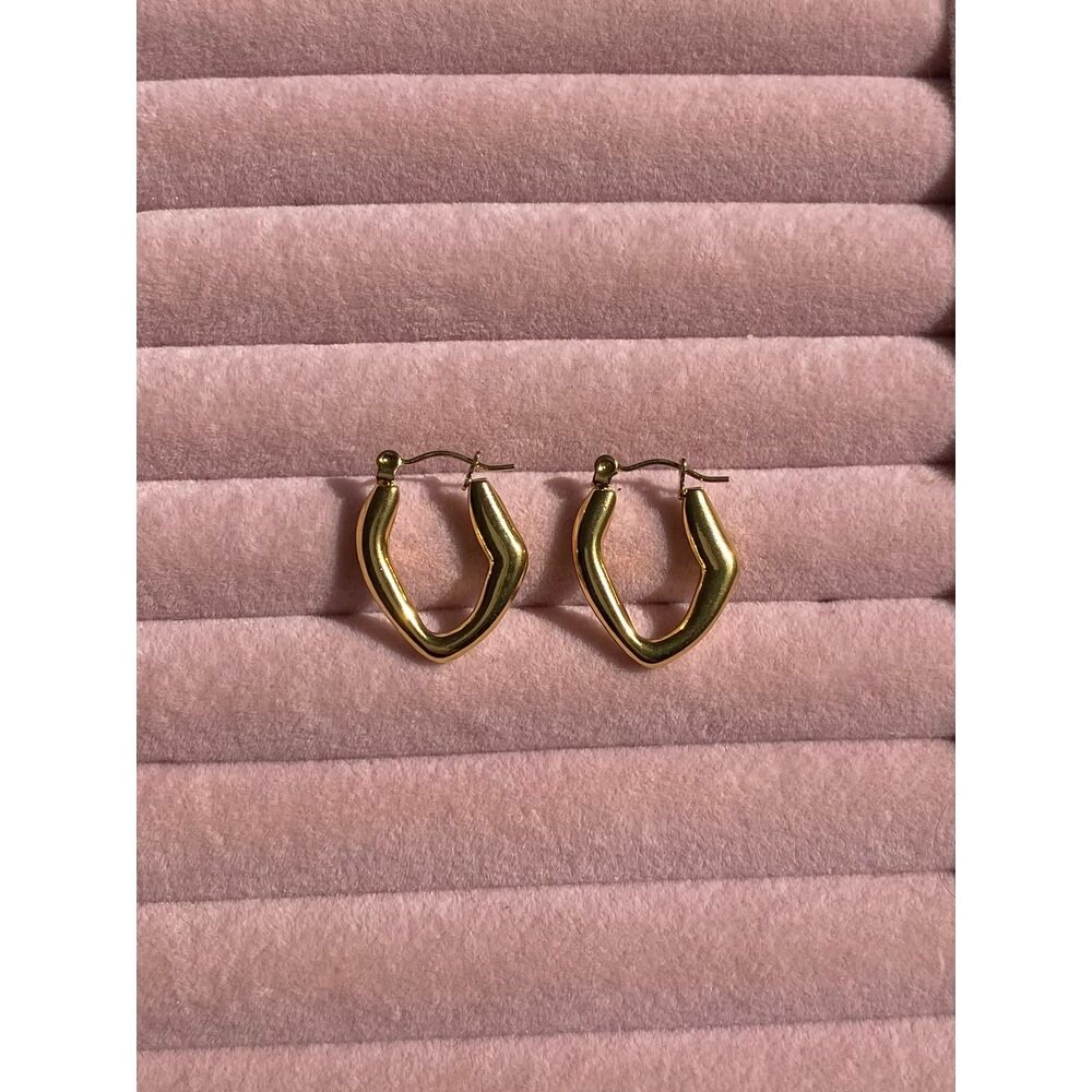 çelik | gold vintage küpe V
