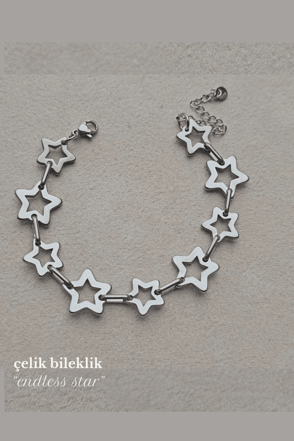 Çelik Endless Star Bileklik