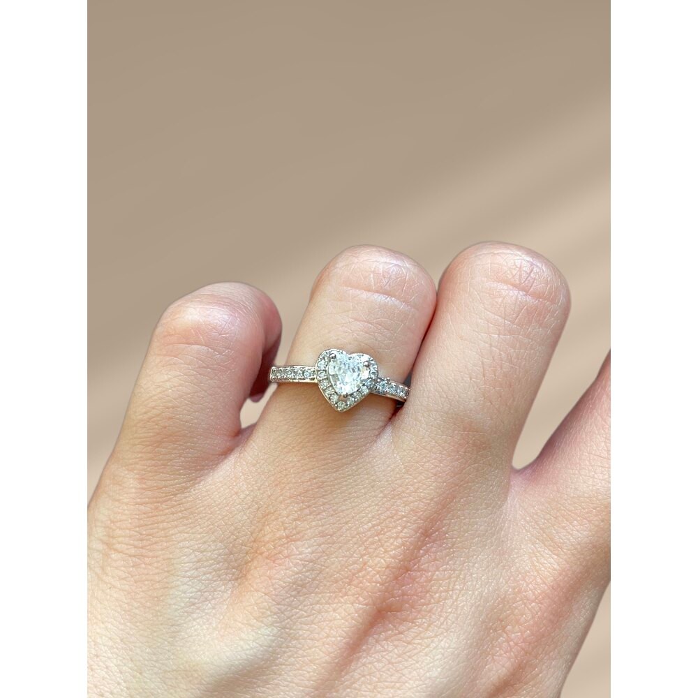altın kaplama | zirkon love yüzük (silver)