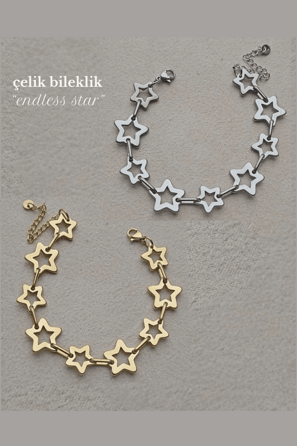 Çelik Endless Star Bileklik