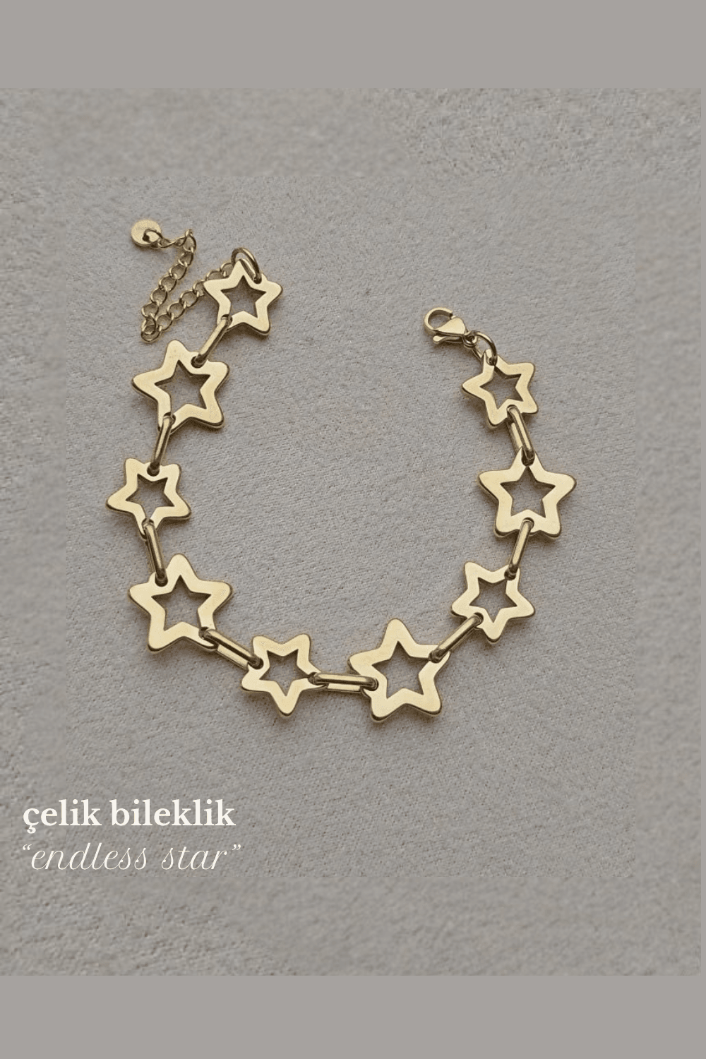 Çelik Endless Star Bileklik