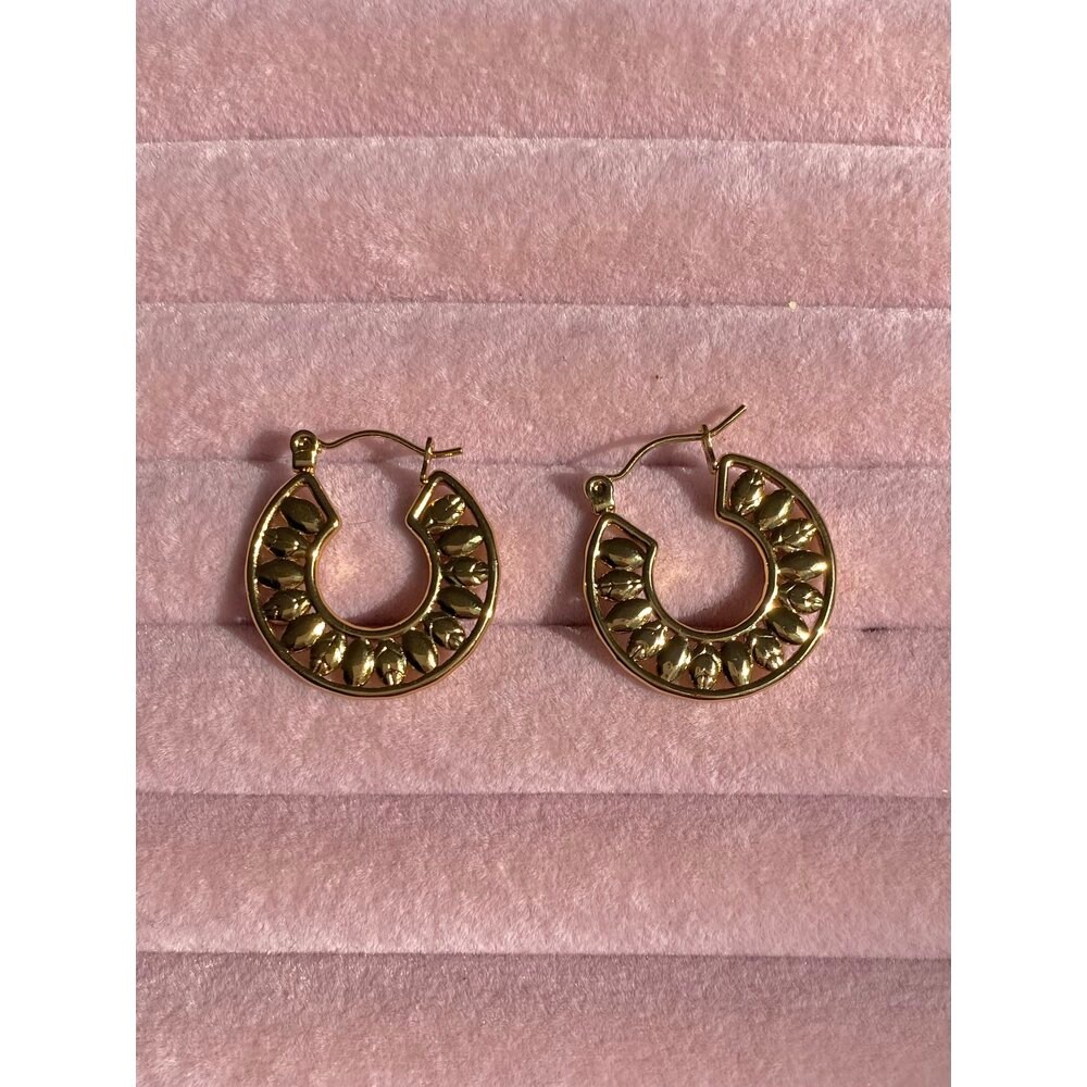 çelik | gold vintage küpe I