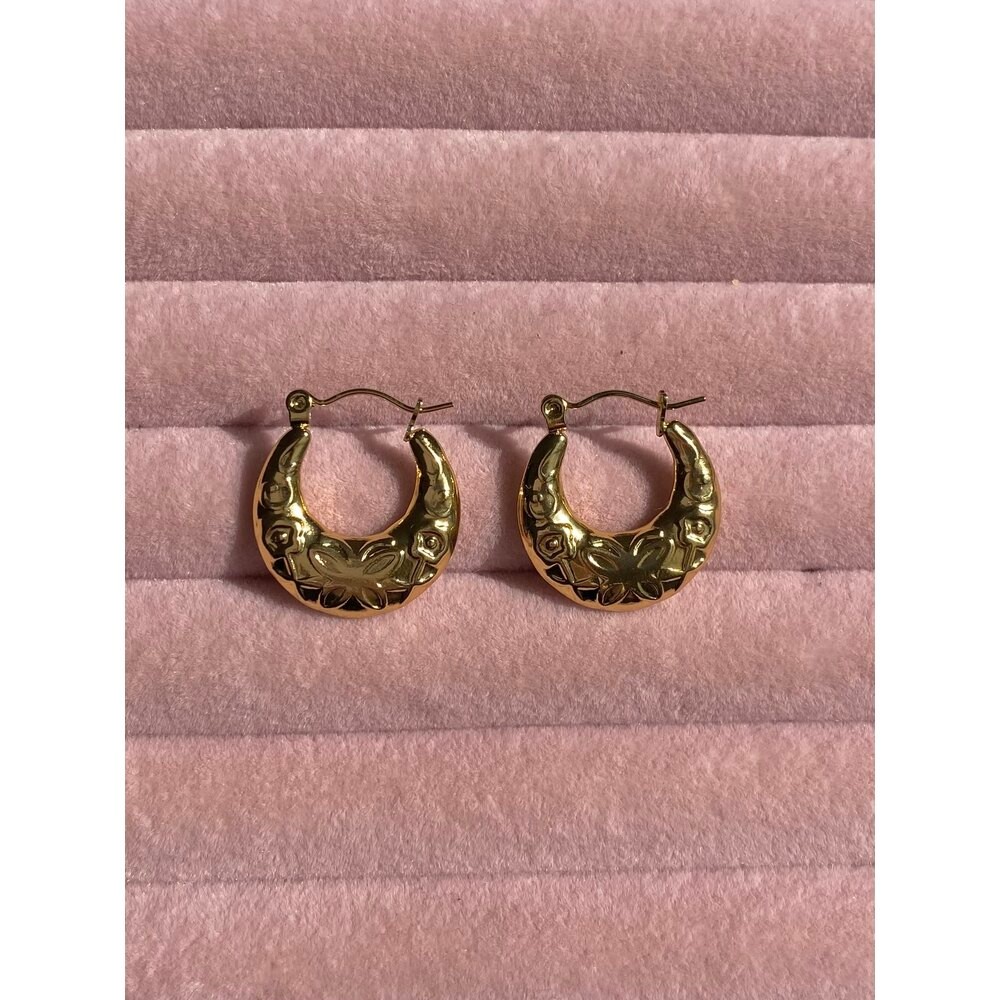 çelik | gold vintage küpe VI
