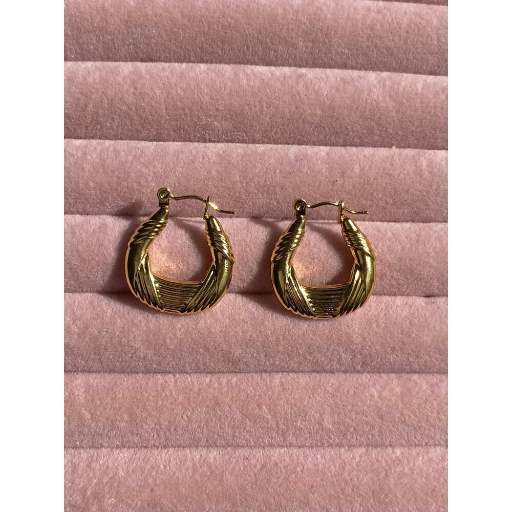 çelik | gold vintage küpe III