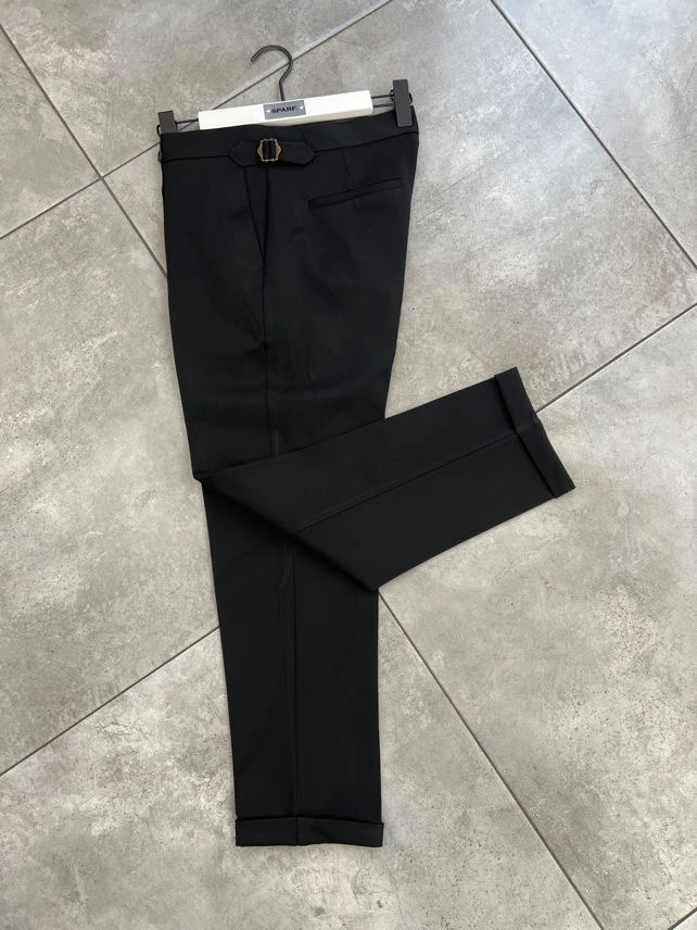 Erkek Siyah İtalyan Kesim  Pantolon