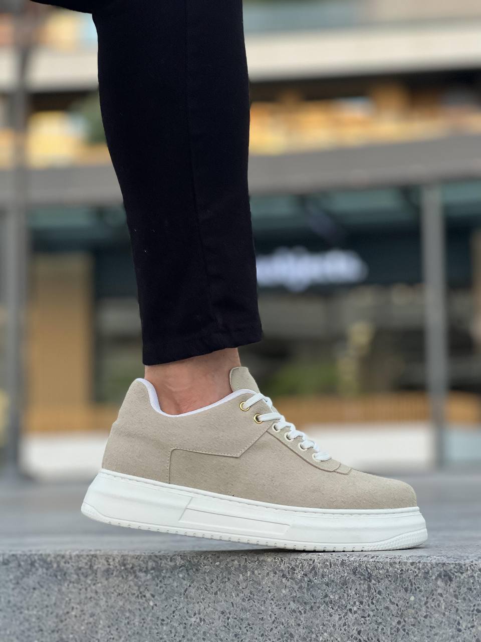 KB-X20 Kuback Bej Süet  Günlük Erkek Ayakkabı