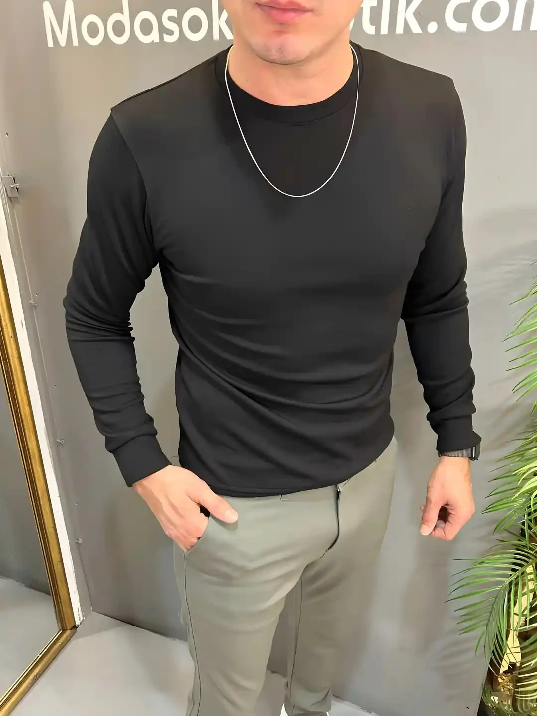 Erkek Siyah Oysho Mevsimlik Sweatshirt