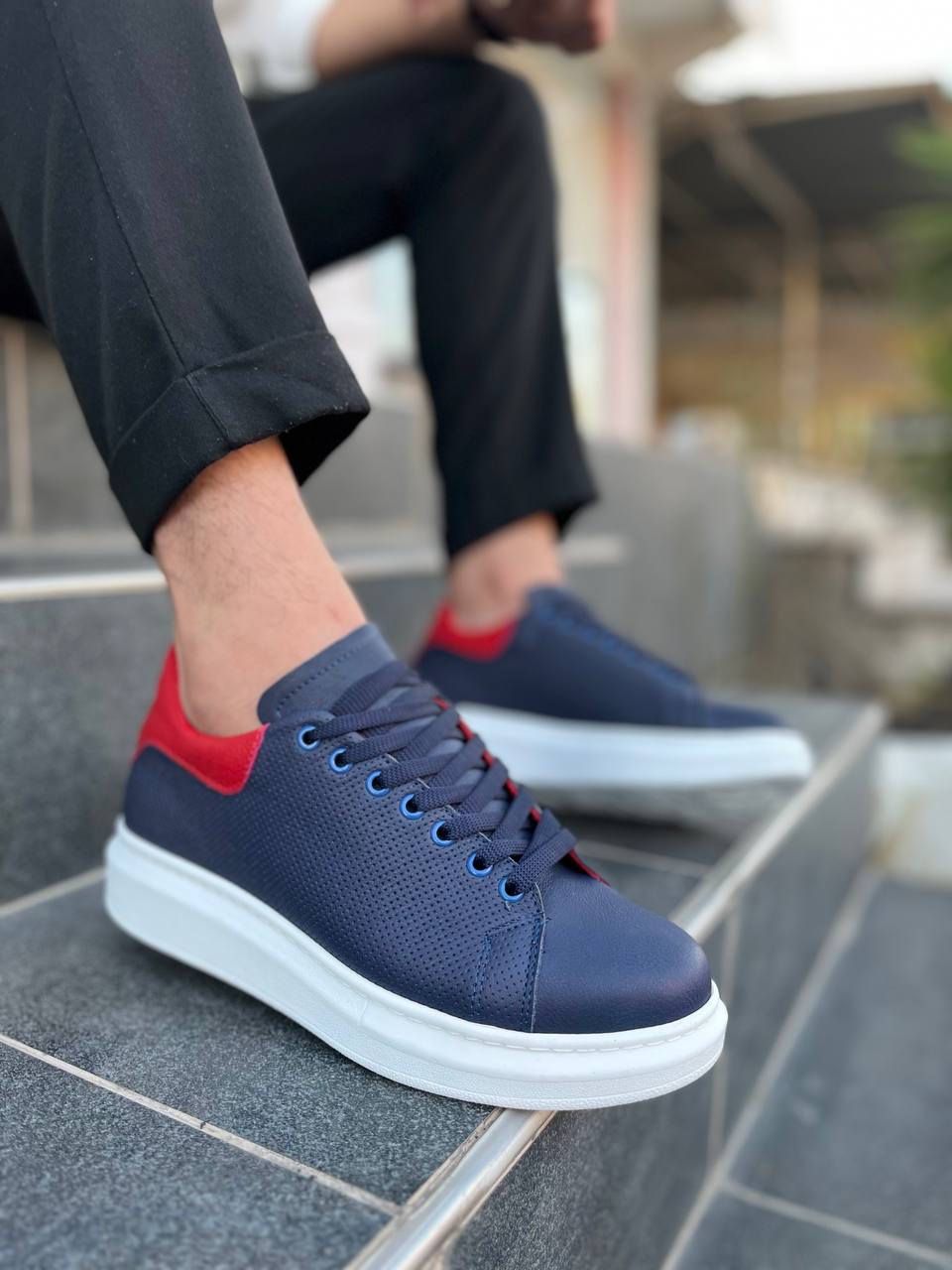 KB-DX3 Kuback Lacivert Deri Günlük Erkek Ayakkabı