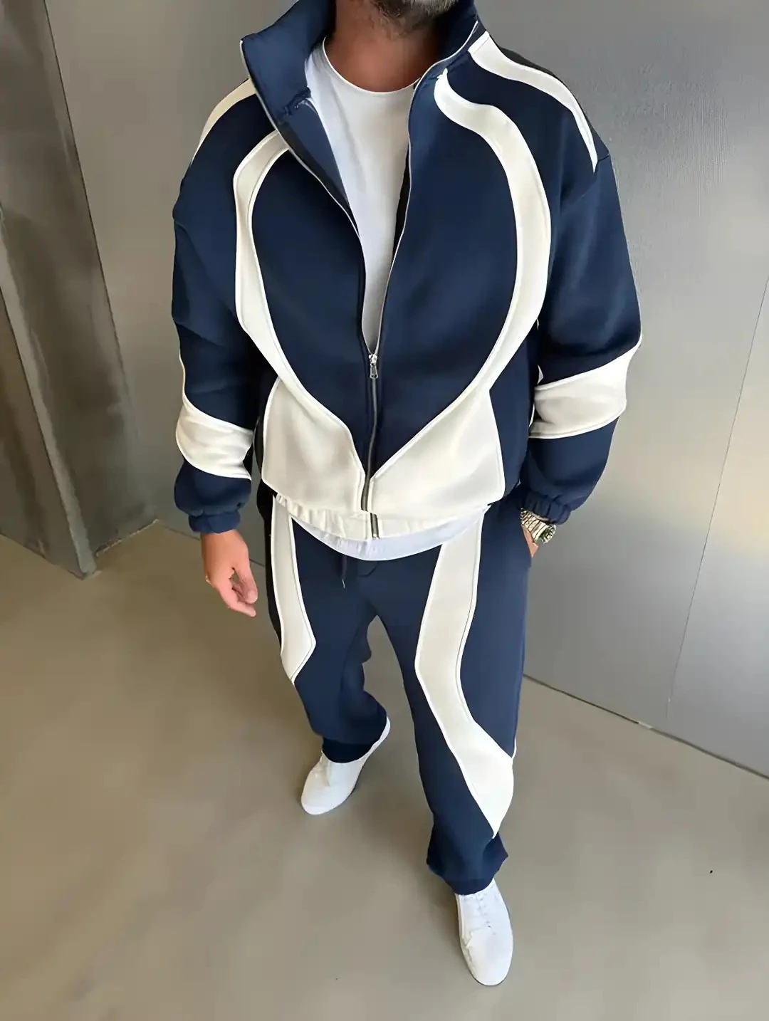 Erkek Laci Beyaz Eşofman Takımı