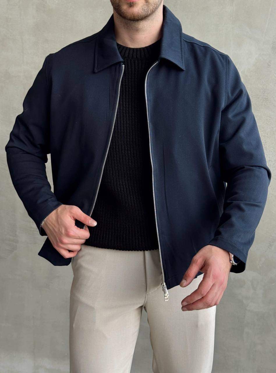 Erkek Lacivert  Gabardin Ceket 