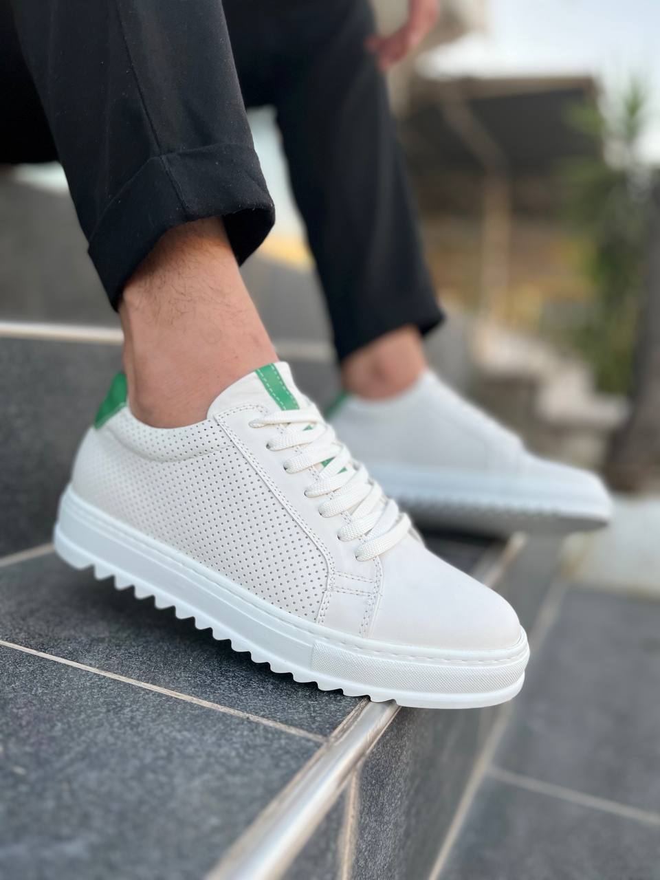 KB-DX2 Kuback Beyaz Deri Günlük Erkek Ayakkabı