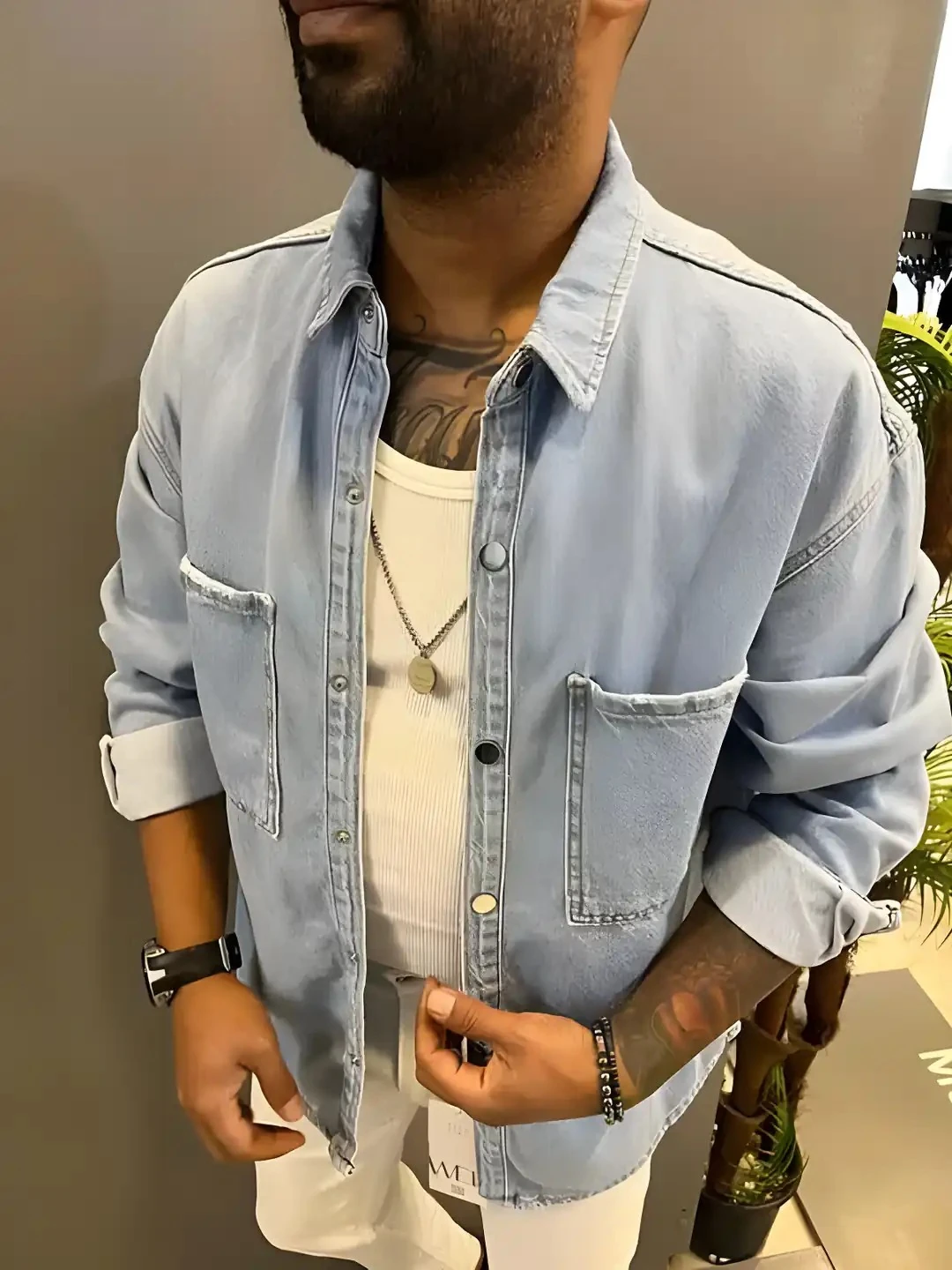 Erkek Mevsimlik Kot Gömlek 