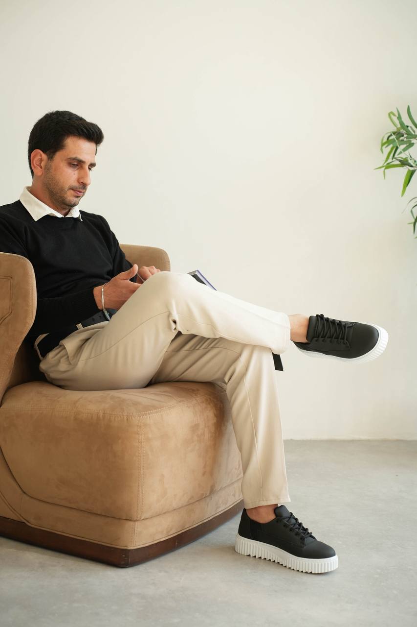 KB-X516 Kuback Siyah Cilt Günlük Erkek Ayakkabı