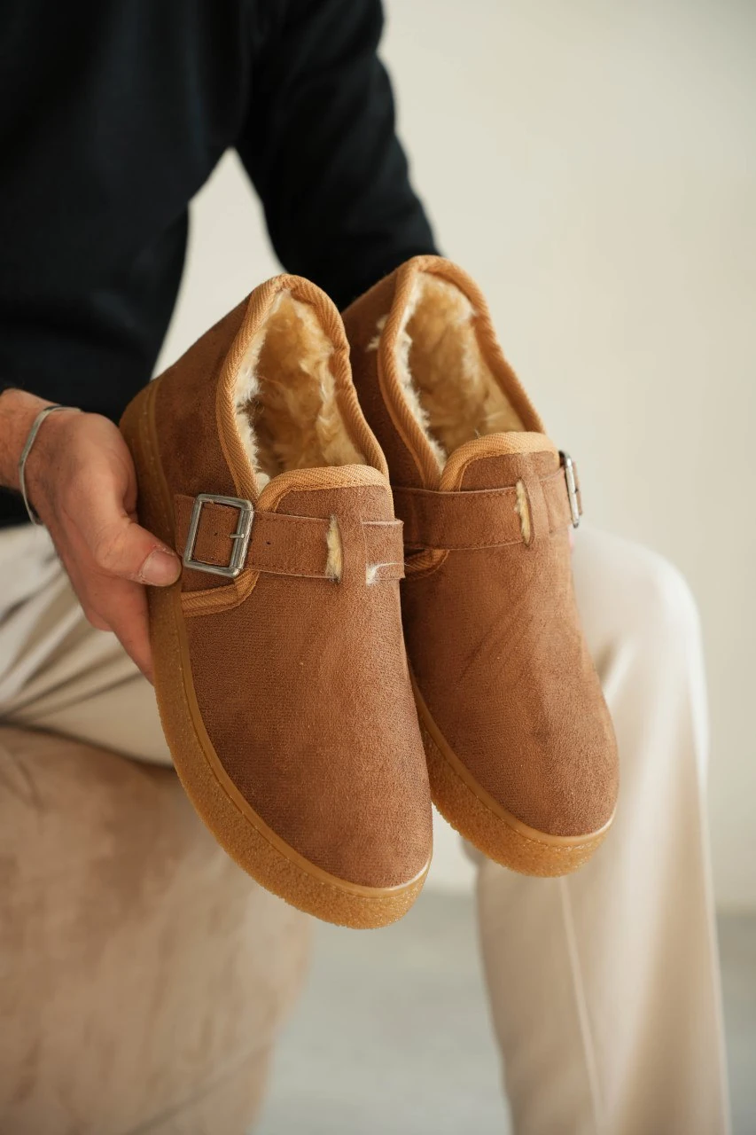 KB-KX1 Kuback Taba Kürklü Günlük Erkek Ayakkabı