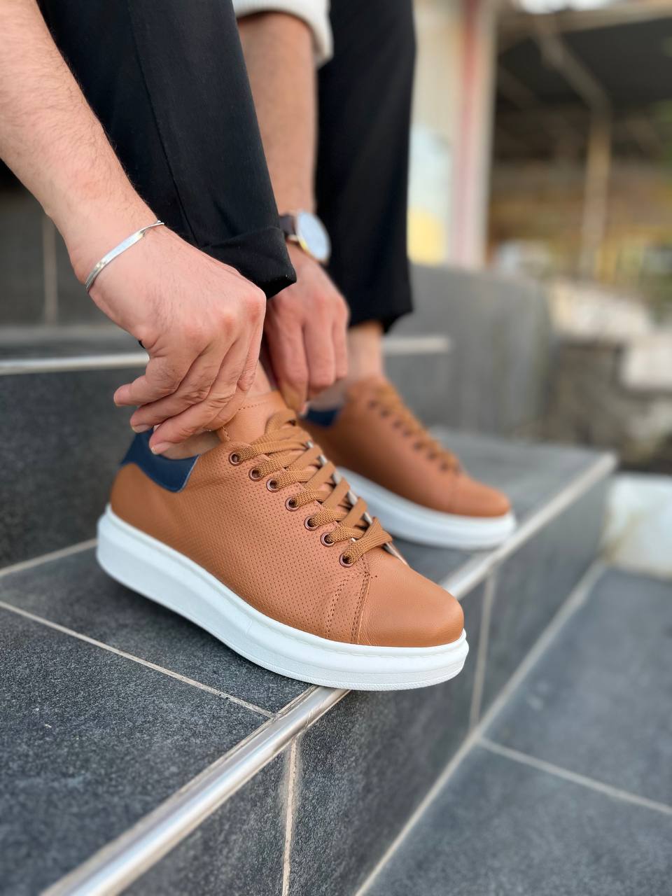 KB-DX3 Kuback Taba Deri Günlük Erkek Ayakkabı