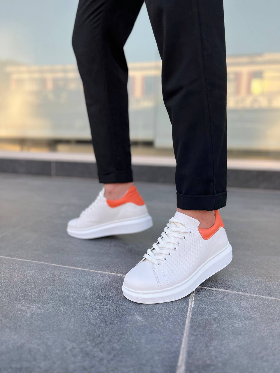 KB-DX3 Kuback Beyaz Deri Günlük Erkek Ayakkabı