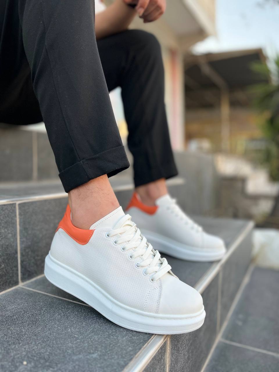 KB-DX3 Kuback Beyaz Deri Günlük Erkek Ayakkabı