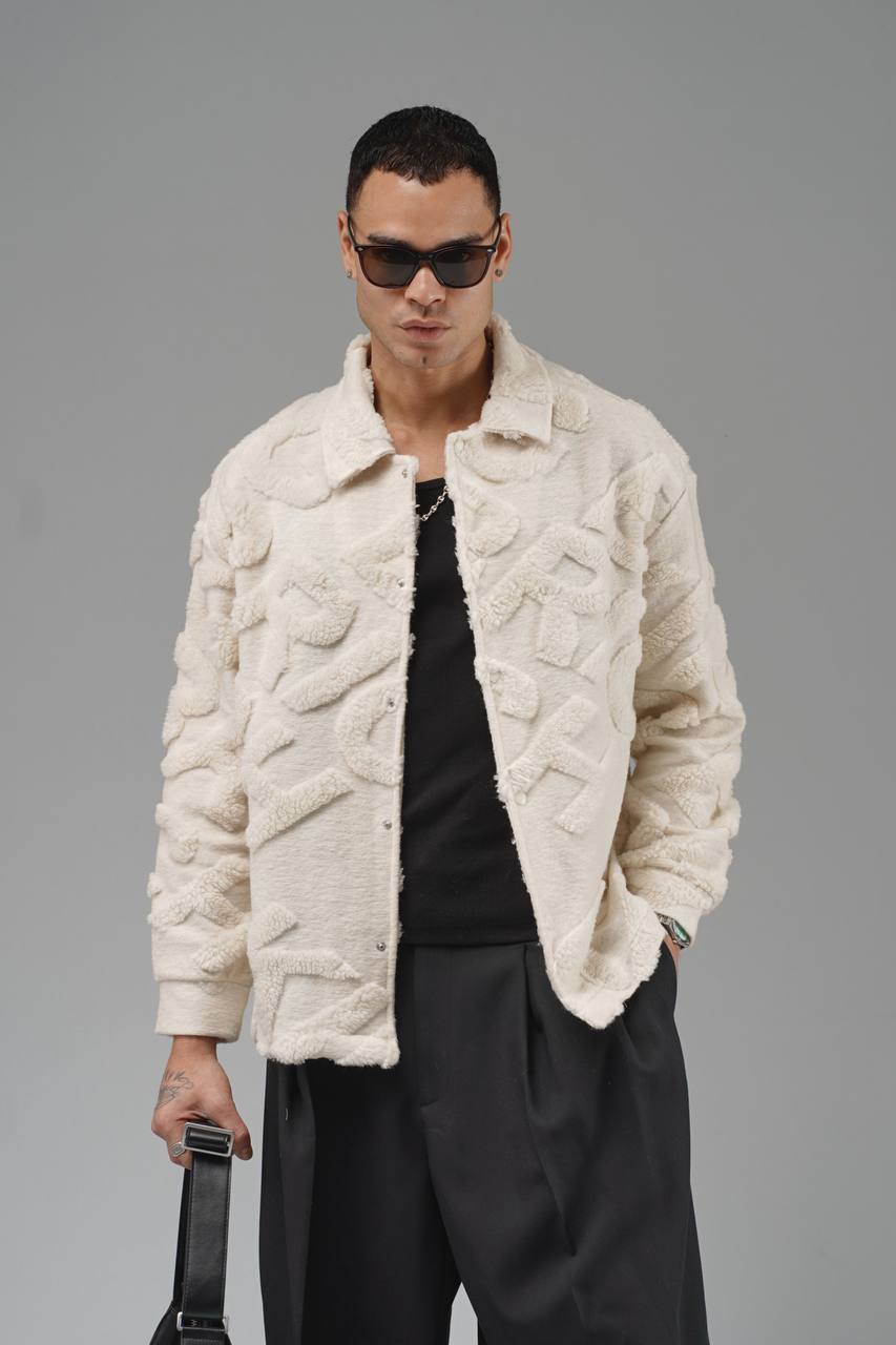 Erkek Krem BRC Peluş Ceket