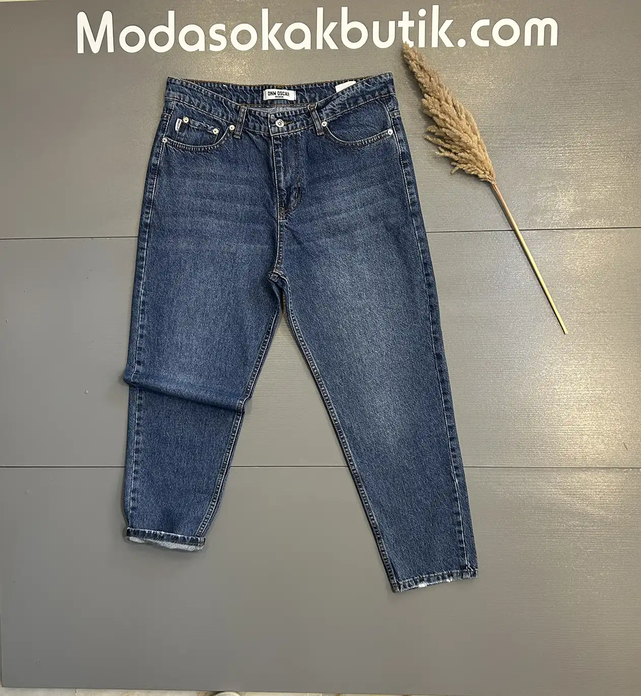 Erkek k. Mavi  Boyfrind Kot Pantolon