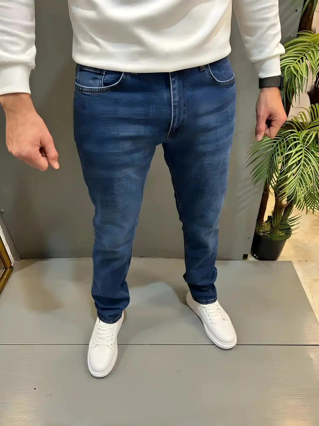 Erkek Mavi  Regular Kalıp Kot Pantolon