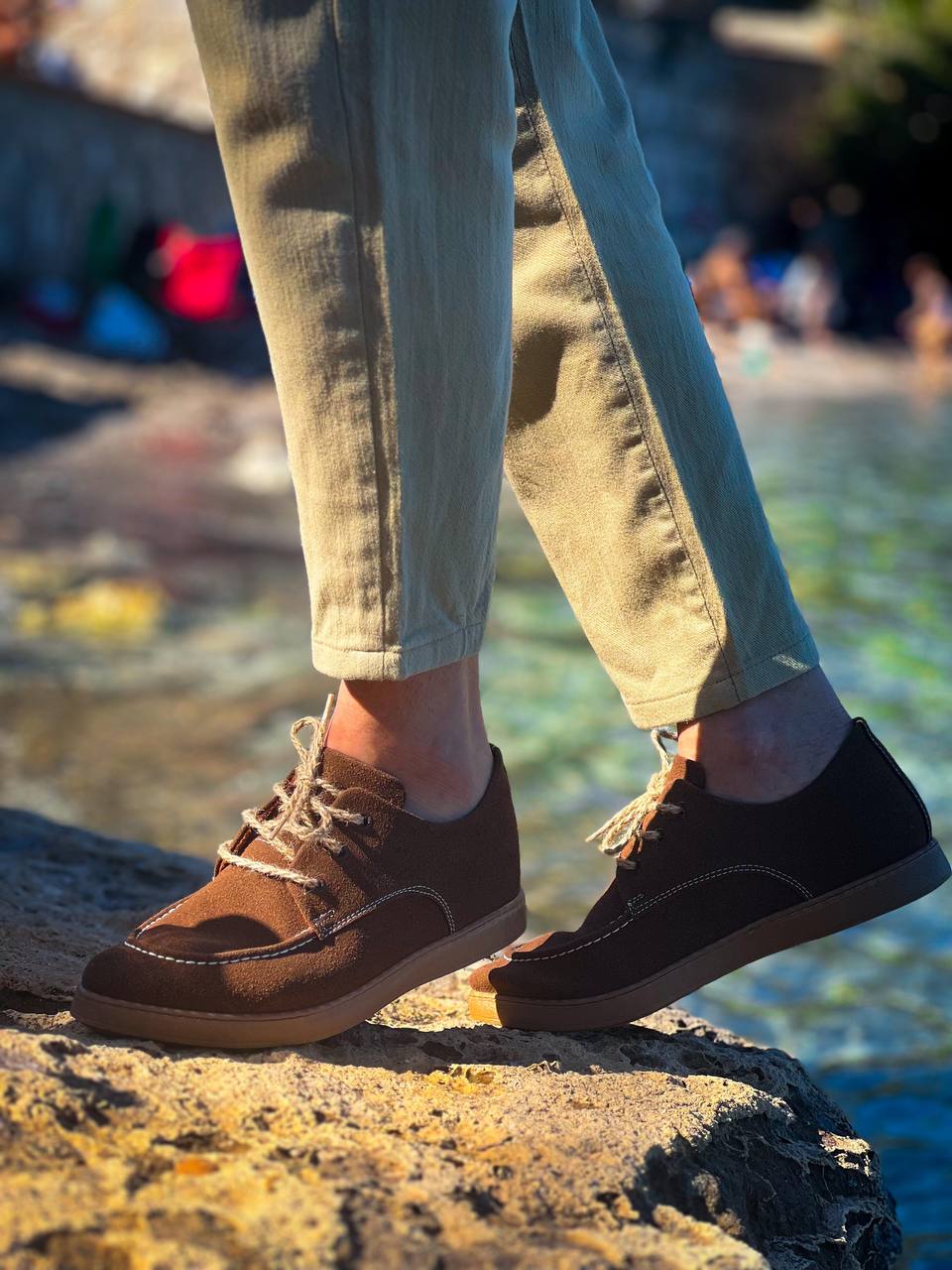 KB-X5 Kuback Kahve Süet Bağcıklı  Günlük Erkek Ayakkabı