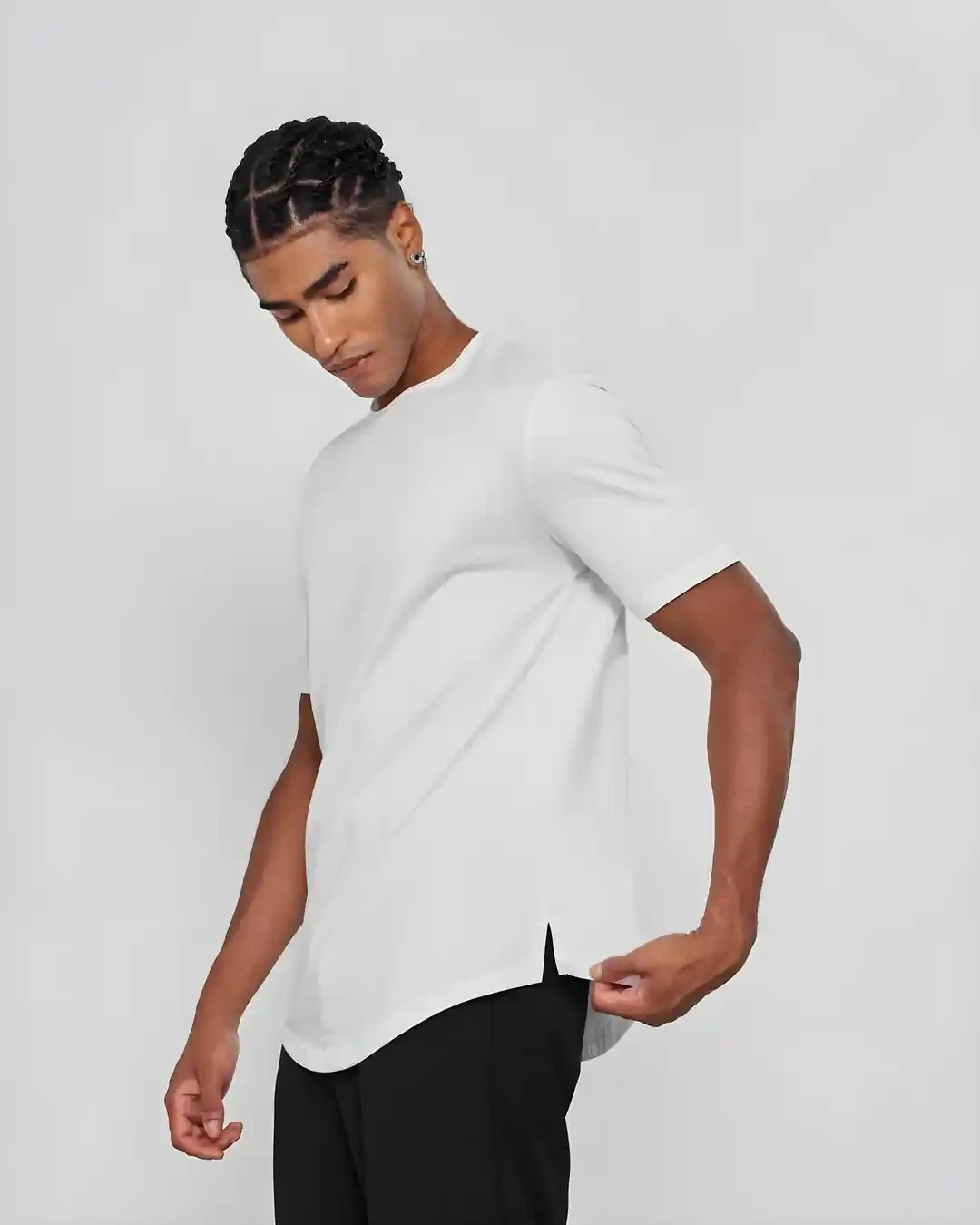 Erkek Beyaz Basic T-Shirt