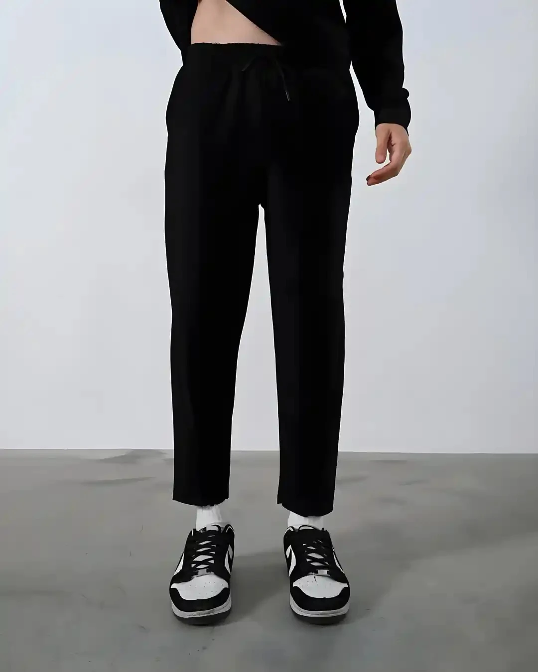 Erkek Siyah Boyfriend Jogger Pantolon 