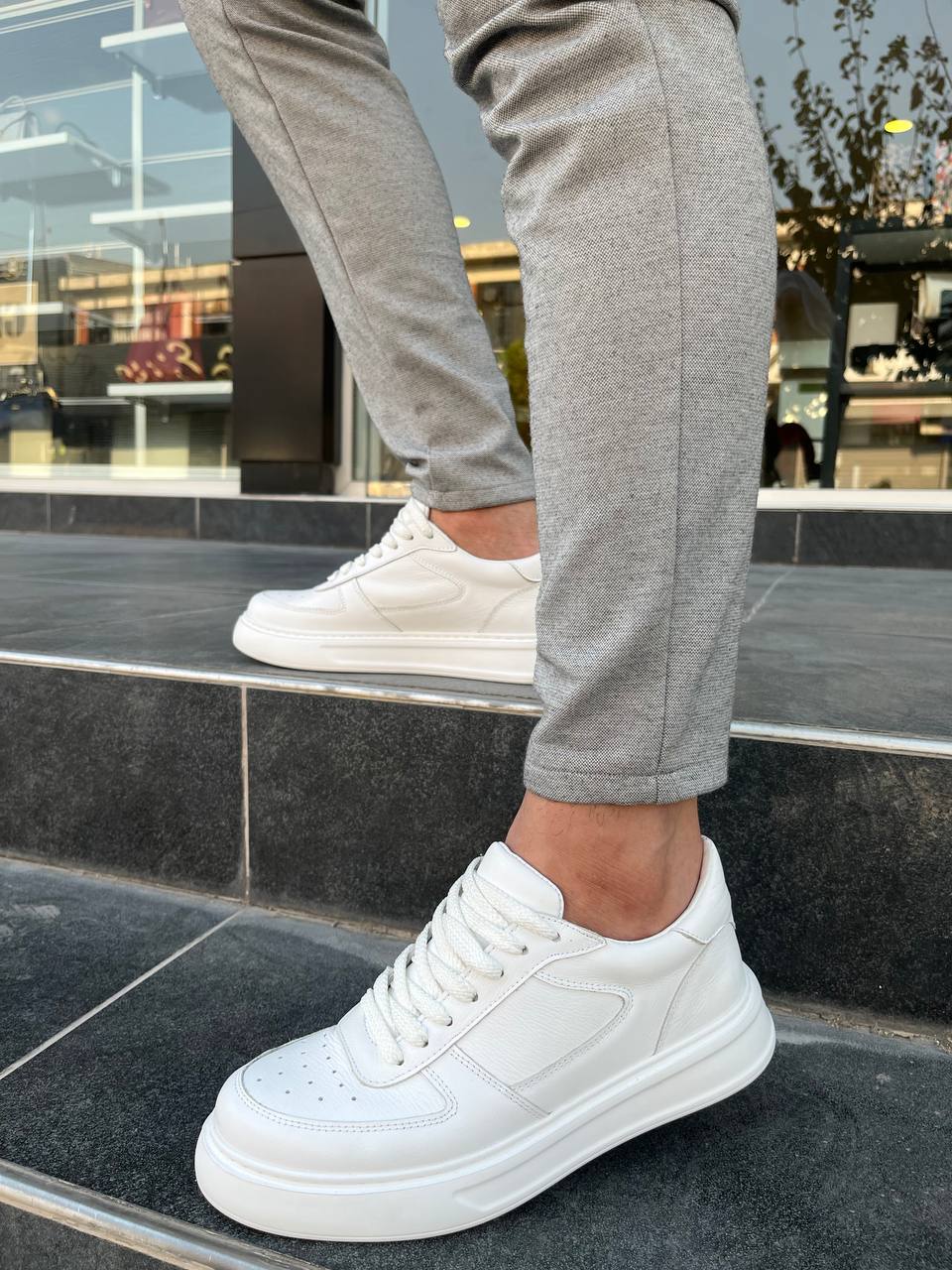 KB-DX8 Kuback Beyaz Deri Günlük Erkek Ayakkabı